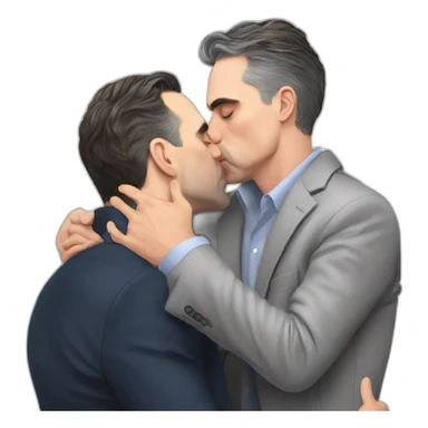 Jordan peterson kissing Ben Shapiro sticker