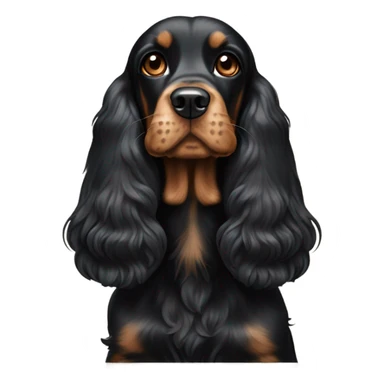 Black and Tan cocker spaniel sticker