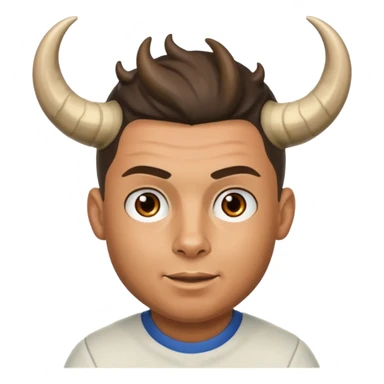 ronaldo whit the goat hornes emojie sticker