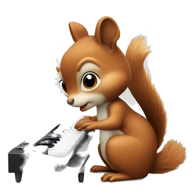 Squirrel play synthesizer sticker
