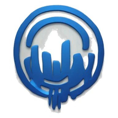 muzac soundwave music logo blue sticker