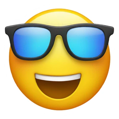 A emoji with sun glasses which is feeling hot sticker