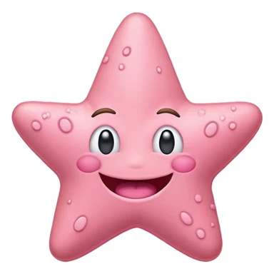 Patrick Star from SpongeBob SquarePants, classic emoji style sticker