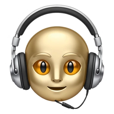 Saturno con audífonos  sticker