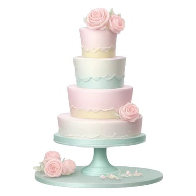 pastel wedding cake sticker