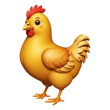 chicken 3d imoji transparen with wite color multipal  sticker