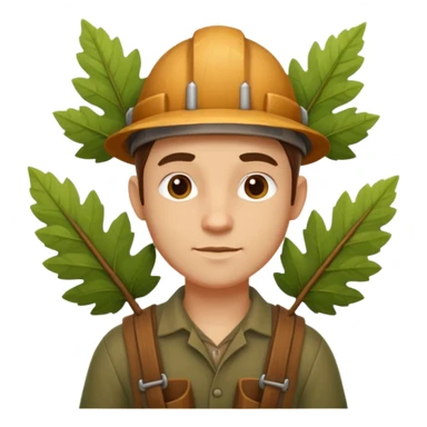 forest carpenter portrait, head and shoulders only, natural wooden accessories, leaf details, earthy tones, nature-crafted vibe, 3D cartoon, mobile game icon style, clean background, no text, no watermark
 sticker