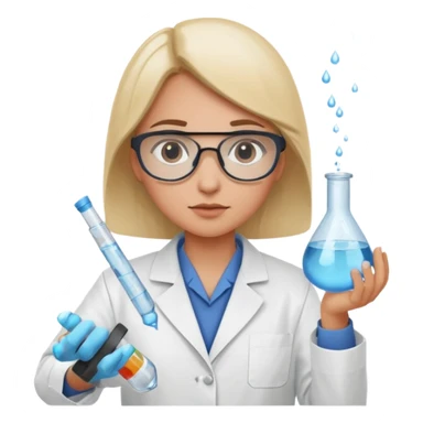 Testing water samples   sticker