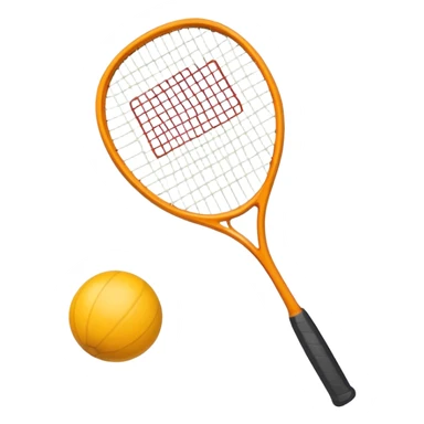 squash racket and ball sticker
