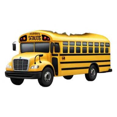 Christmas tree on top of school bus sticker