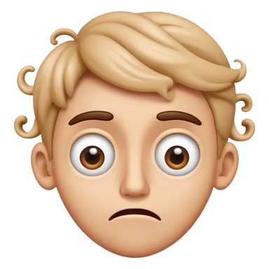 Confused face with swirly eyes and dizzy expression sticker