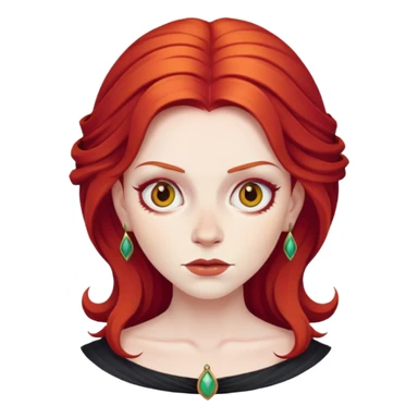 Bruja fea con pelo rojo sticker