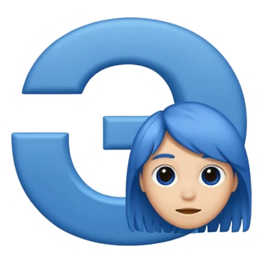 Letter o Blue With Hair With the letter H, which is greater, the same thing sticker