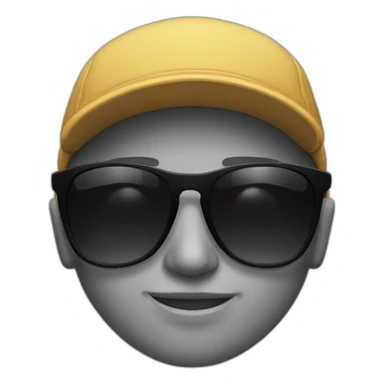 cool dude with cap and black shades sticker