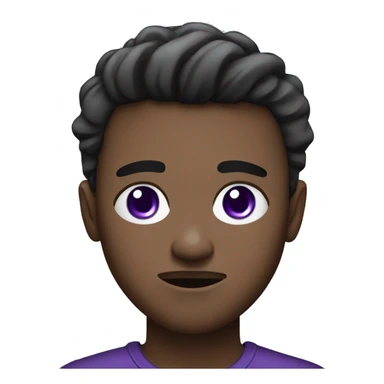 Young man with bruised purple eye sticker