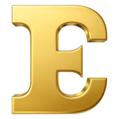 Symbole de currency en or en forme de lettre F précise, seul, 3D, brillant, style emoji simple et lisible sur fond uni. pas une autre lettre

Fcoins sticker