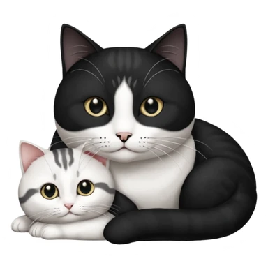 猫头, 卡通风格, 可爱, 圆润的脸, 大眼睛 sticker