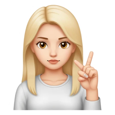 Girl giving middle finger sticker