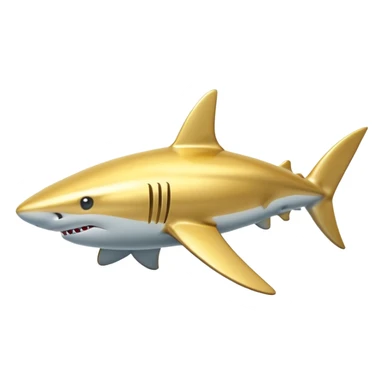 Golden shark with cilinder sticker