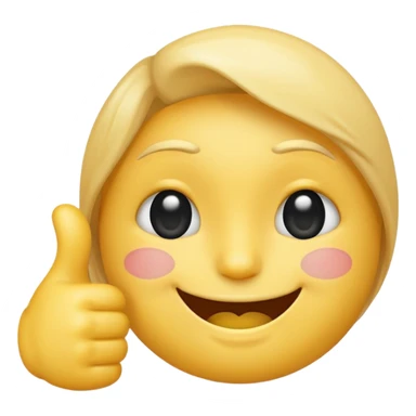 an emoji withfake smile with a tear giving thumbs up sticker