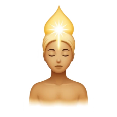 Human silhouette dissolving into light, soul transcending, spiritual enlightenment sticker