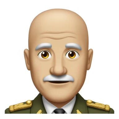 man that was president of italy during ww2, bald (no hair AT ALL!), no hat, angry face, lifted visible arm as in 🙋 sticker