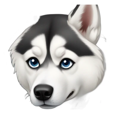 Siberian husky with different eyes sticker