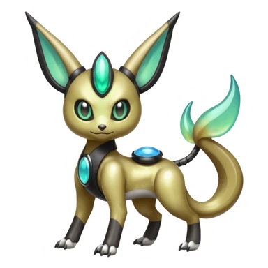 Glossy Oily Slick Futuristic Horned Cyber-Vernid-Trico-Meloetta-Grem2-Peppercat-Protogen-Pokémon-Digimon-Fakémon-fusion-hybrid-creature sticker