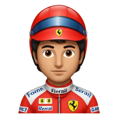 carlos sainz ferrari. make him look exactly like carlos sticker