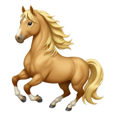 horse with long blonde hair sticker