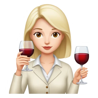 person with glass of wine  sticker