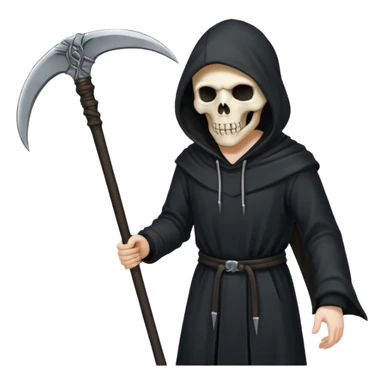 grim reaper blacked out holdin scythe sticker