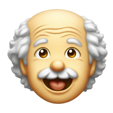 albert einstein happy infant face badge sticker