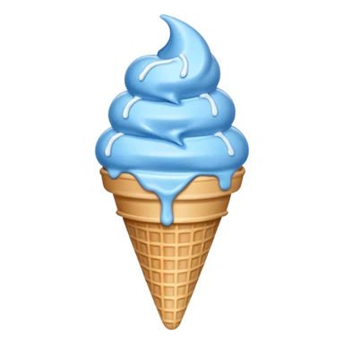blue heart with an ice cream cone sticker