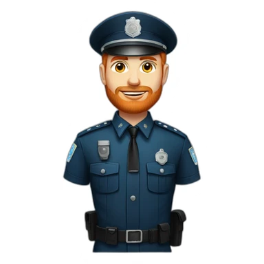 Russian police officer redhead   sticker