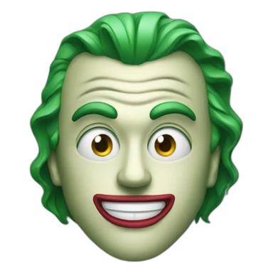 Dollar with face of joker sticker