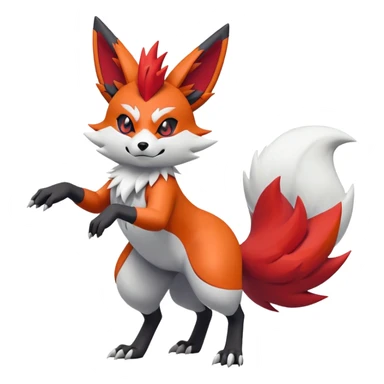 Braixen-Zoroark-Zangoose-hybrid-creature sticker