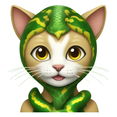 cat in a snake costume sticker