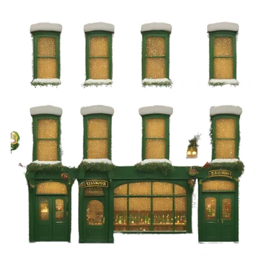 Irish pub at Christmas sticker