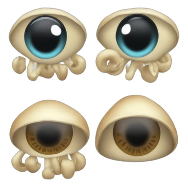 combine eye emoji and mushroom emoji sticker