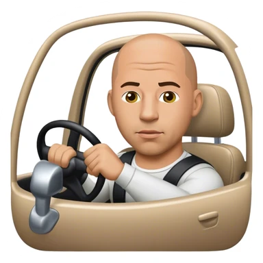 vin diesel driving  sticker