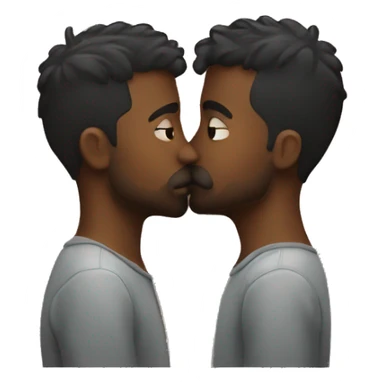 Two dudes kissing  sticker