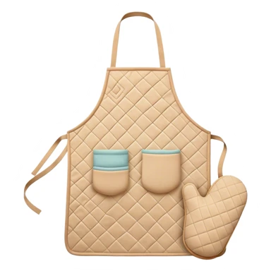 Cinematic Realistic Apron & Oven Mitts, a neatly folded soft pastel apron with subtle fabric textures, resting next to thickly padded oven mitts with a quilted pattern, warm golden kitchen lighting reflecting off the fabrics, evoking a sense of homely warmth and culinary creativity. sticker