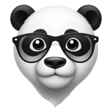 Panda with star glasses sticker