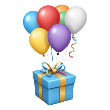 Please make light blue and white balloons too, make several and tie them to a gift, the gifts with the most balloons sticker