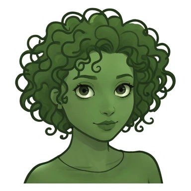 curly hair brunette sticker