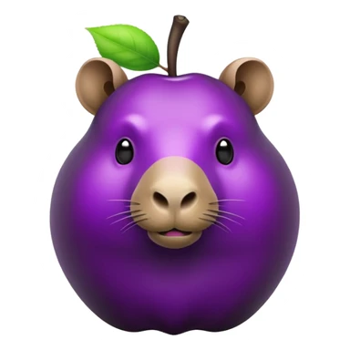 Black and purple poison apple with a capybara sticker