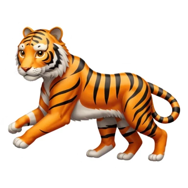 High resolution of a runnig tigar sticker
