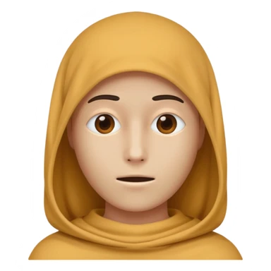 Emoji de persona tapada la cara y sin boca sticker