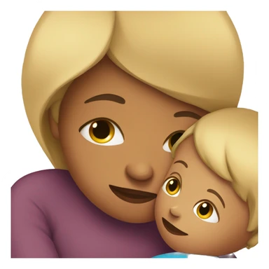 Mum cuddling son sticker